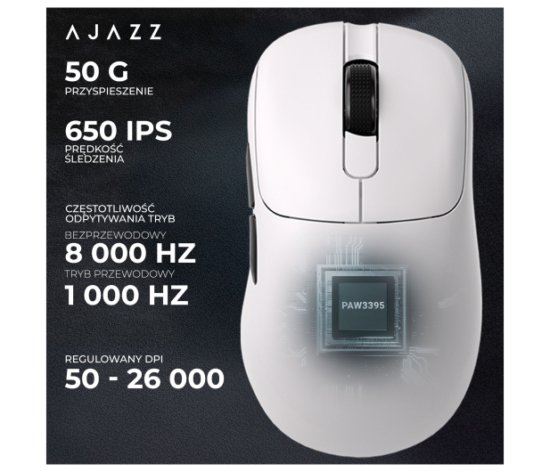 Ajazz AJ179PRO 3395-8K ze stacją dokującą biała - 1536387 - zdjęcie 9